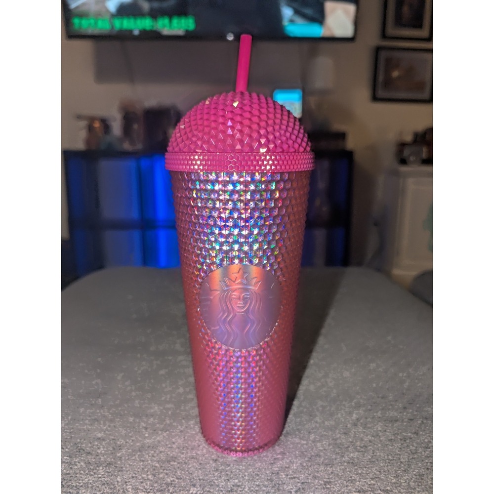 Starbucks pink studded 2024 24oz Tumbler - Picture 1 of 10